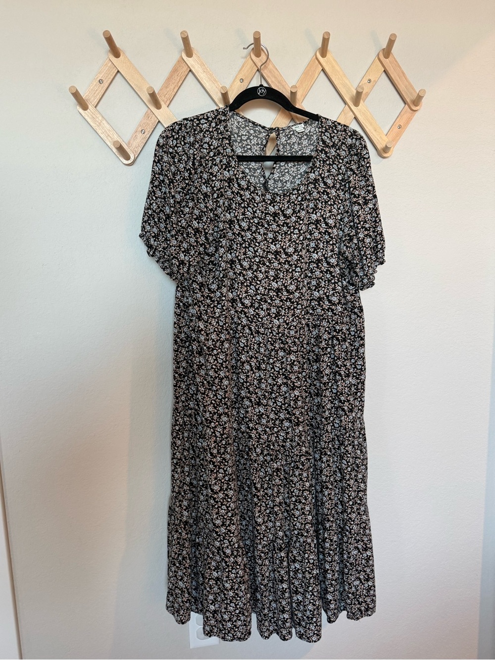 aerie Black Floral Maxi Dress
